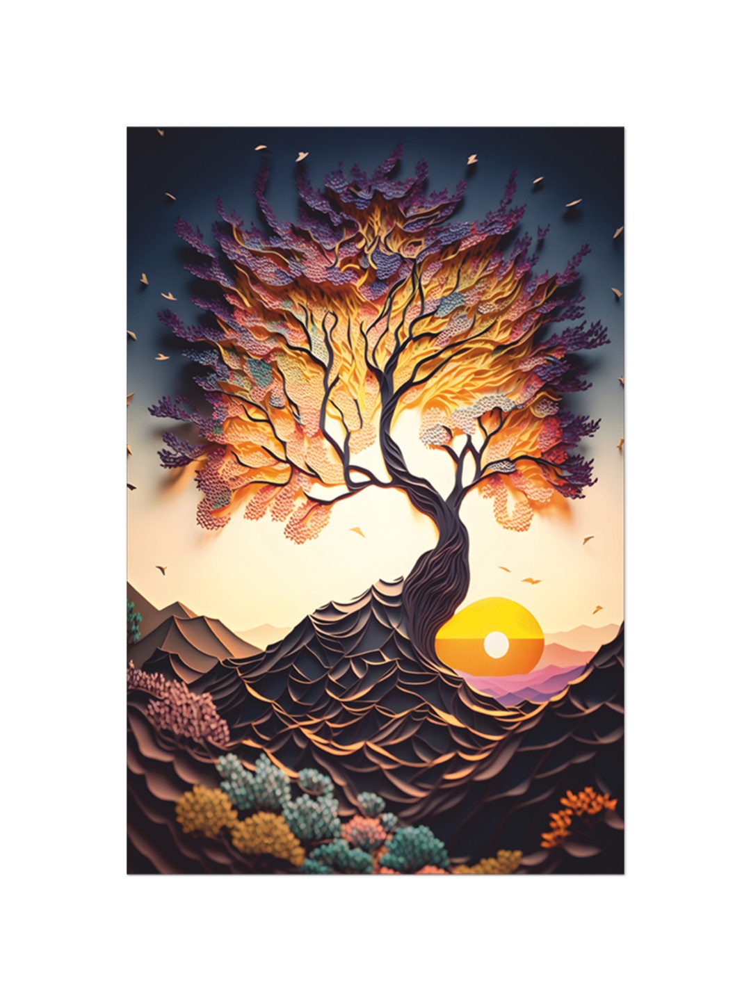 

CVANU Yellow& Green Floral& Botanical Canvas Wall Paintings