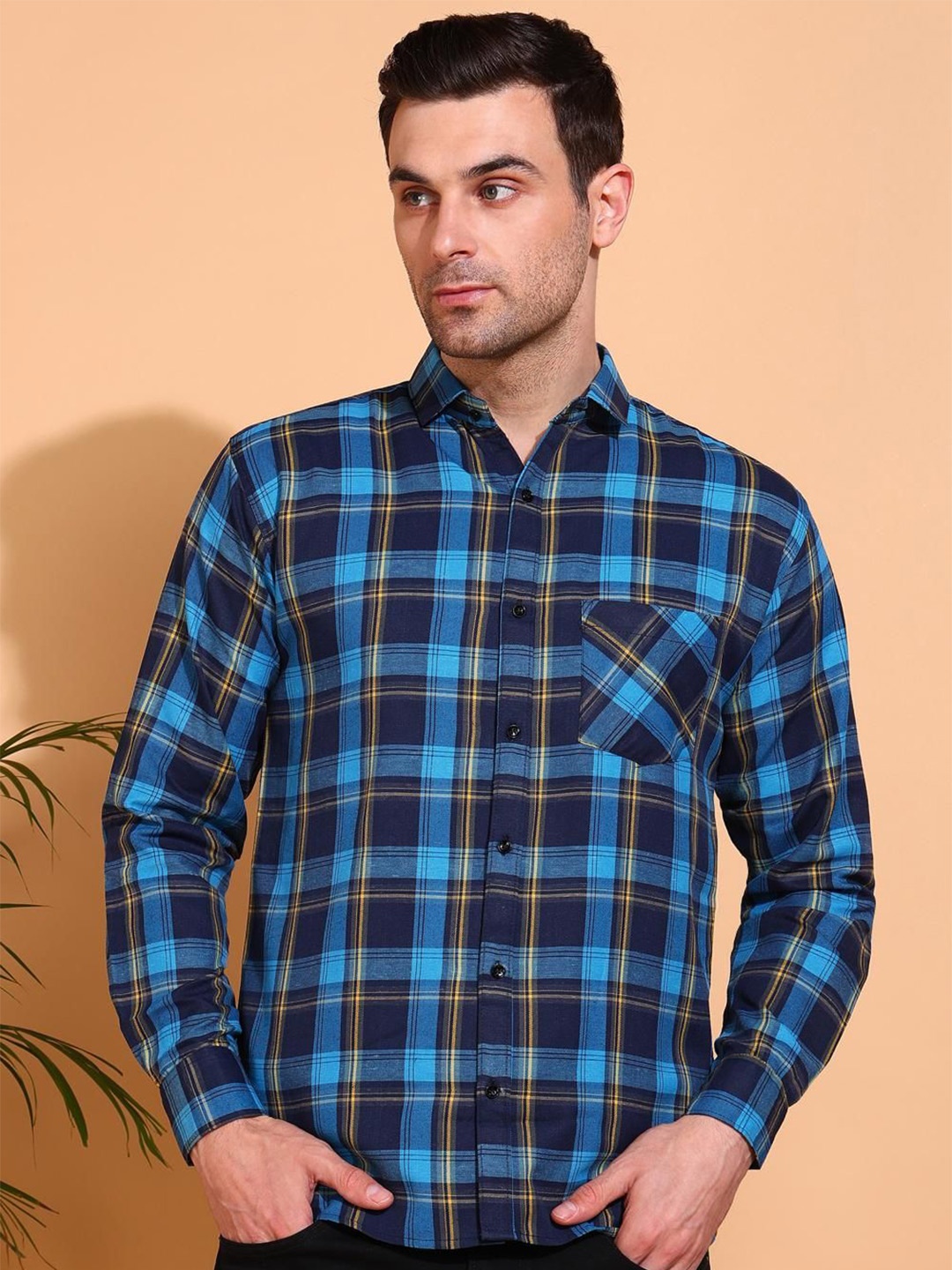 

Metronaut Men Classic Tartan Checks Opaque Checked Casual Shirt, Multi