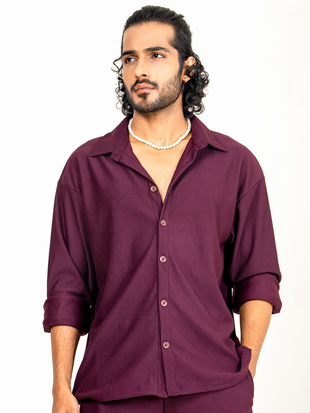 

Tistabene Men Opaque Casual Shirt, Maroon