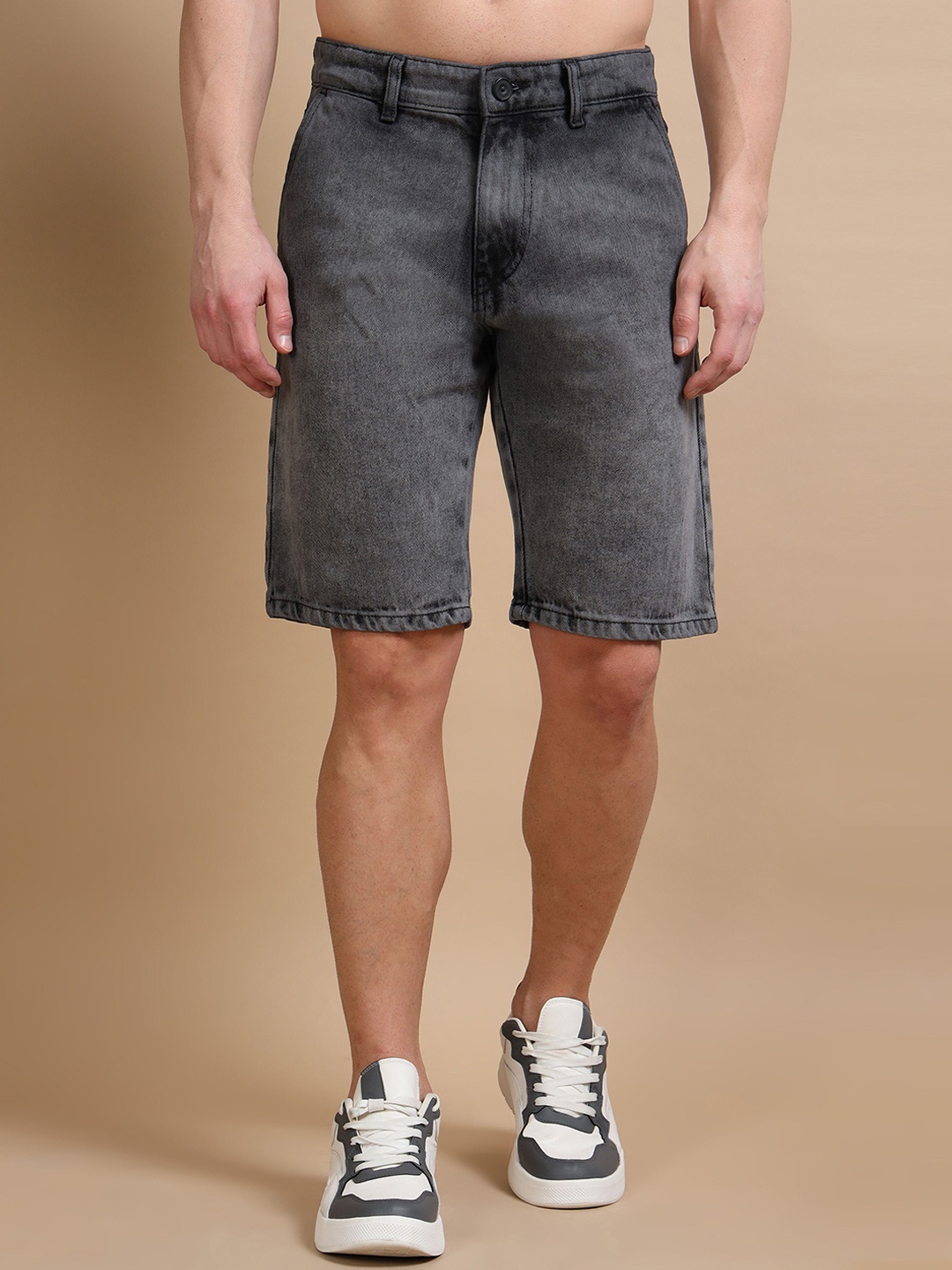 

Mast & Harbour Men Denim Shorts, Black