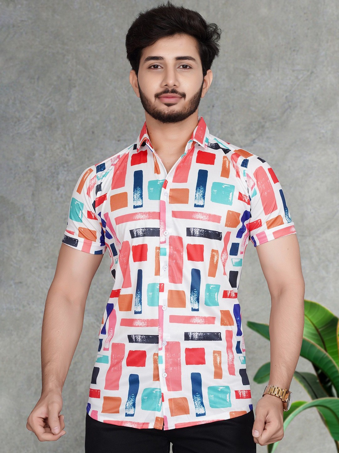 

MARMIC FAB Men Classic Slim Fit Printed Casual Shirt, Multi