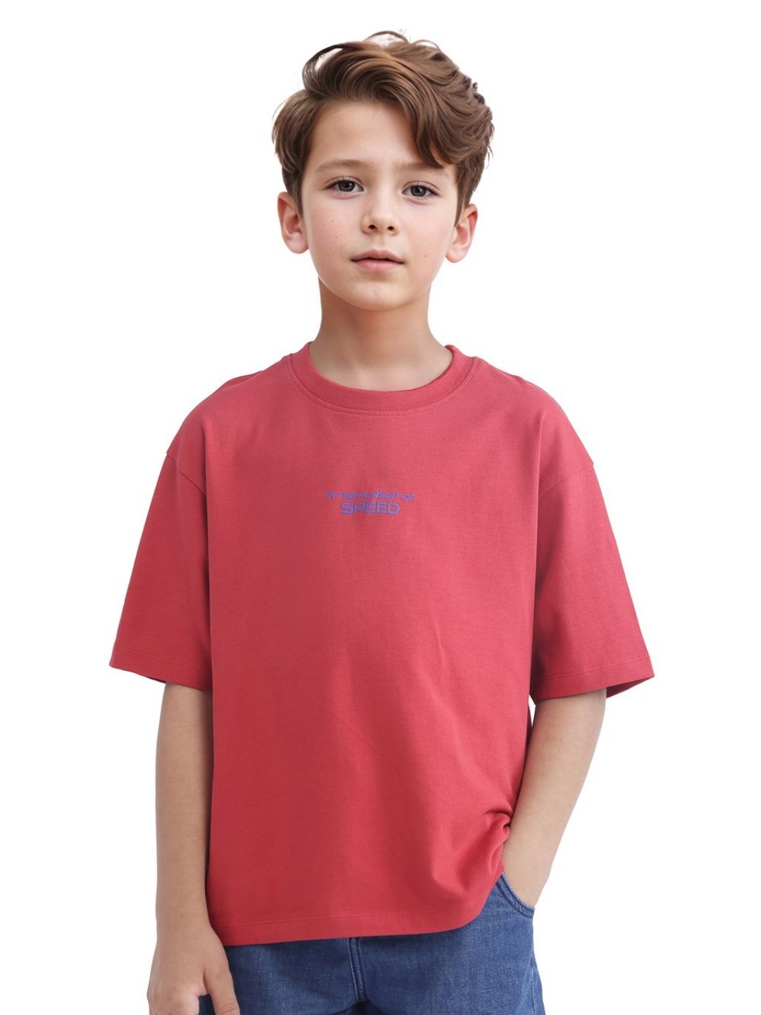 

RARE ONES Boys Printed Boxy T-shirt, Red