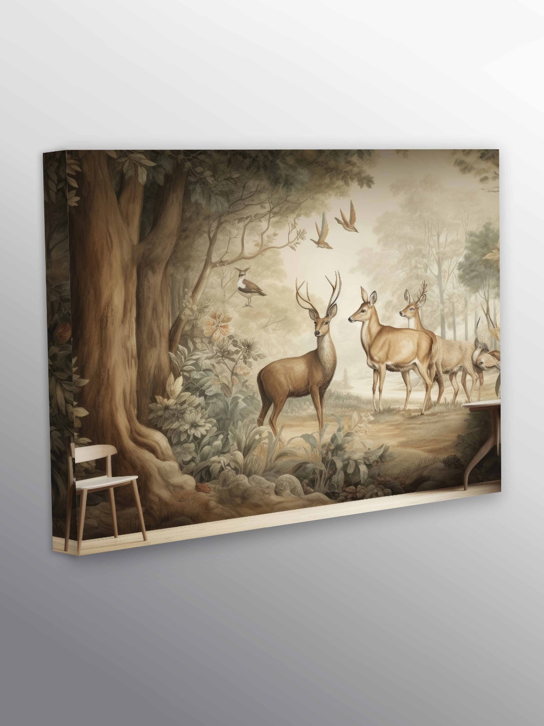 

CVANU Brown Deer Canvas Painting Wall Art