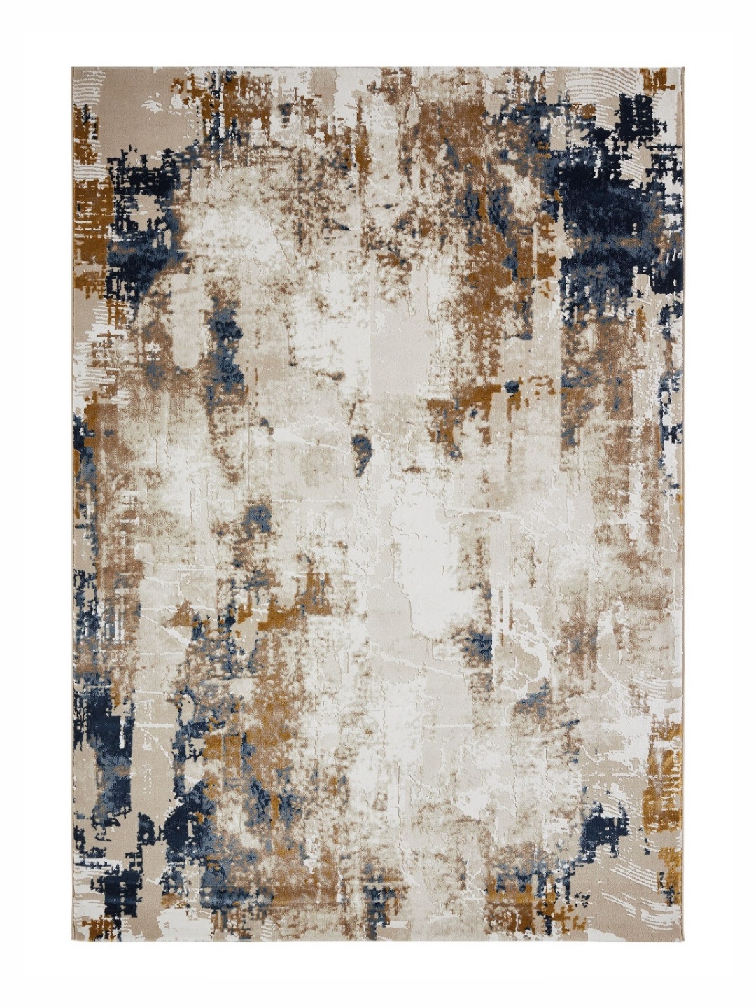 

OBSESSIONS Beige And Brown Abstract Anti-Skid Carpet