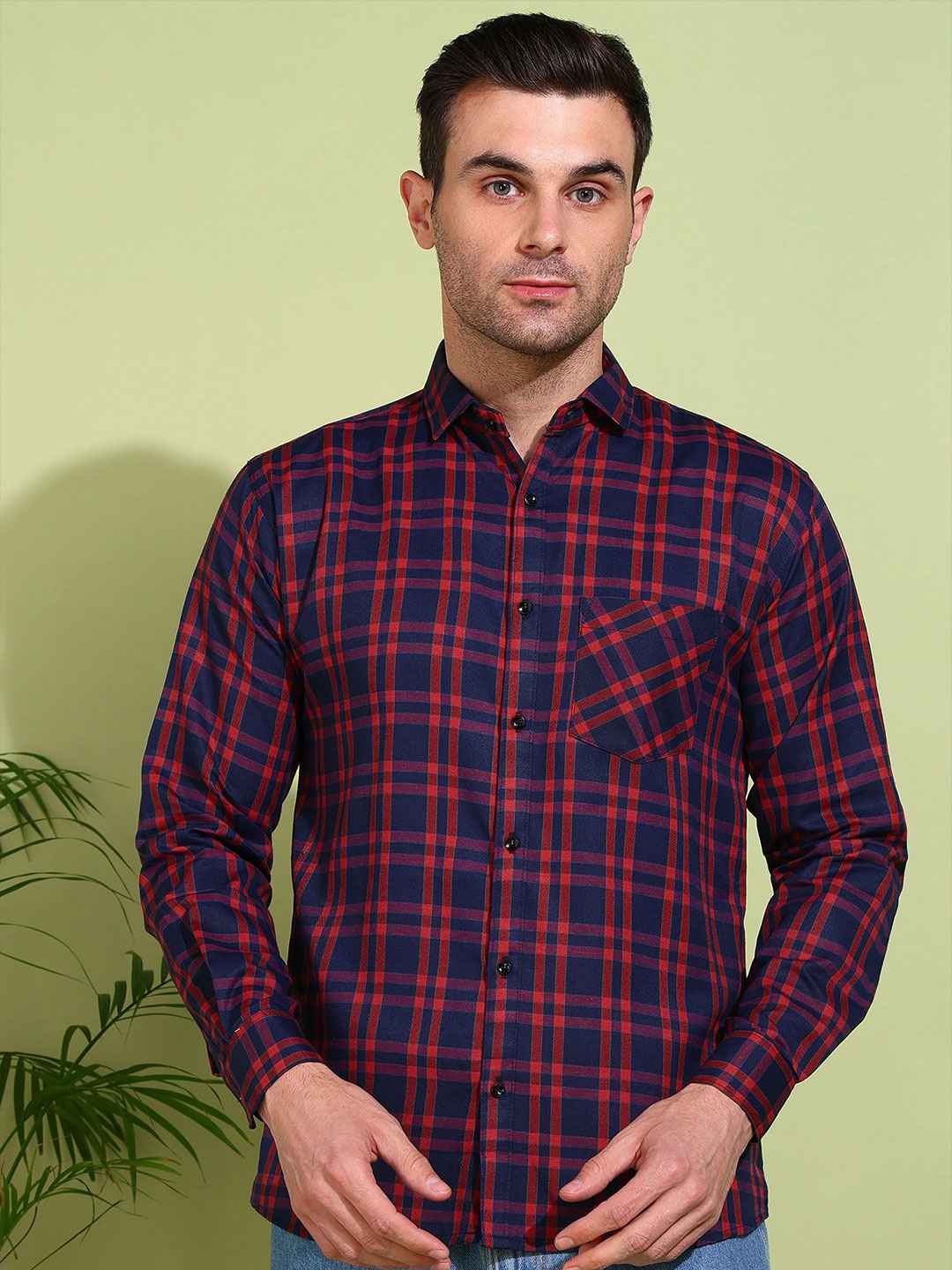 

Metronaut Men Classic Opaque Checked Casual Shirt, Multi