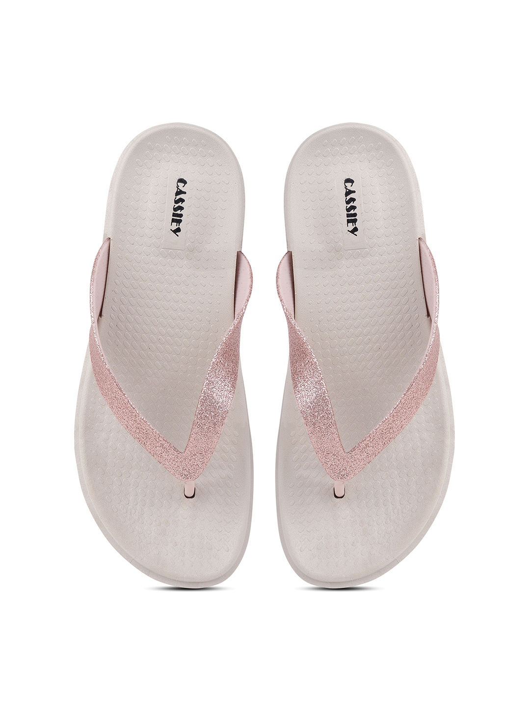 

CASSIEY Women Rubber Thong Flip-Flops, Pink