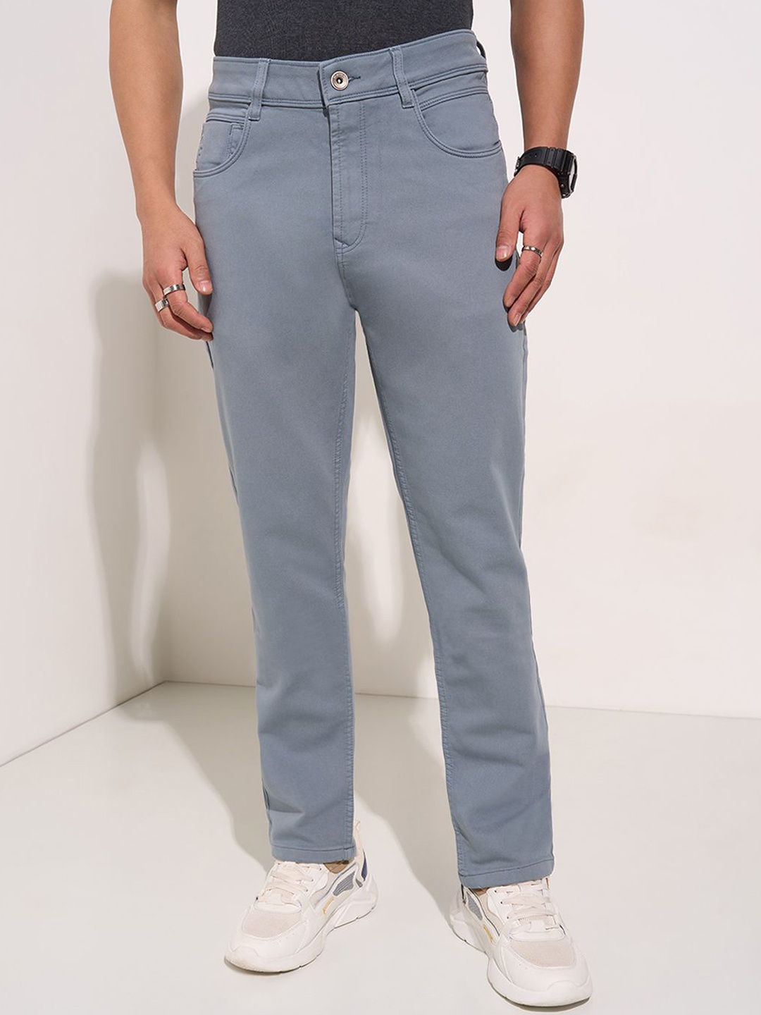 

SF JEANS by Pantaloons Men Slim Fit Low Distress Jeans, Blue