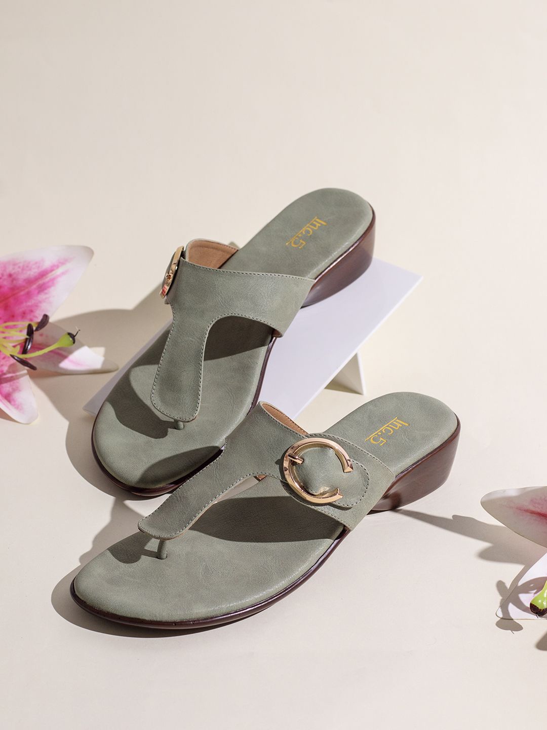 

Inc 5 Block Sandals, Green