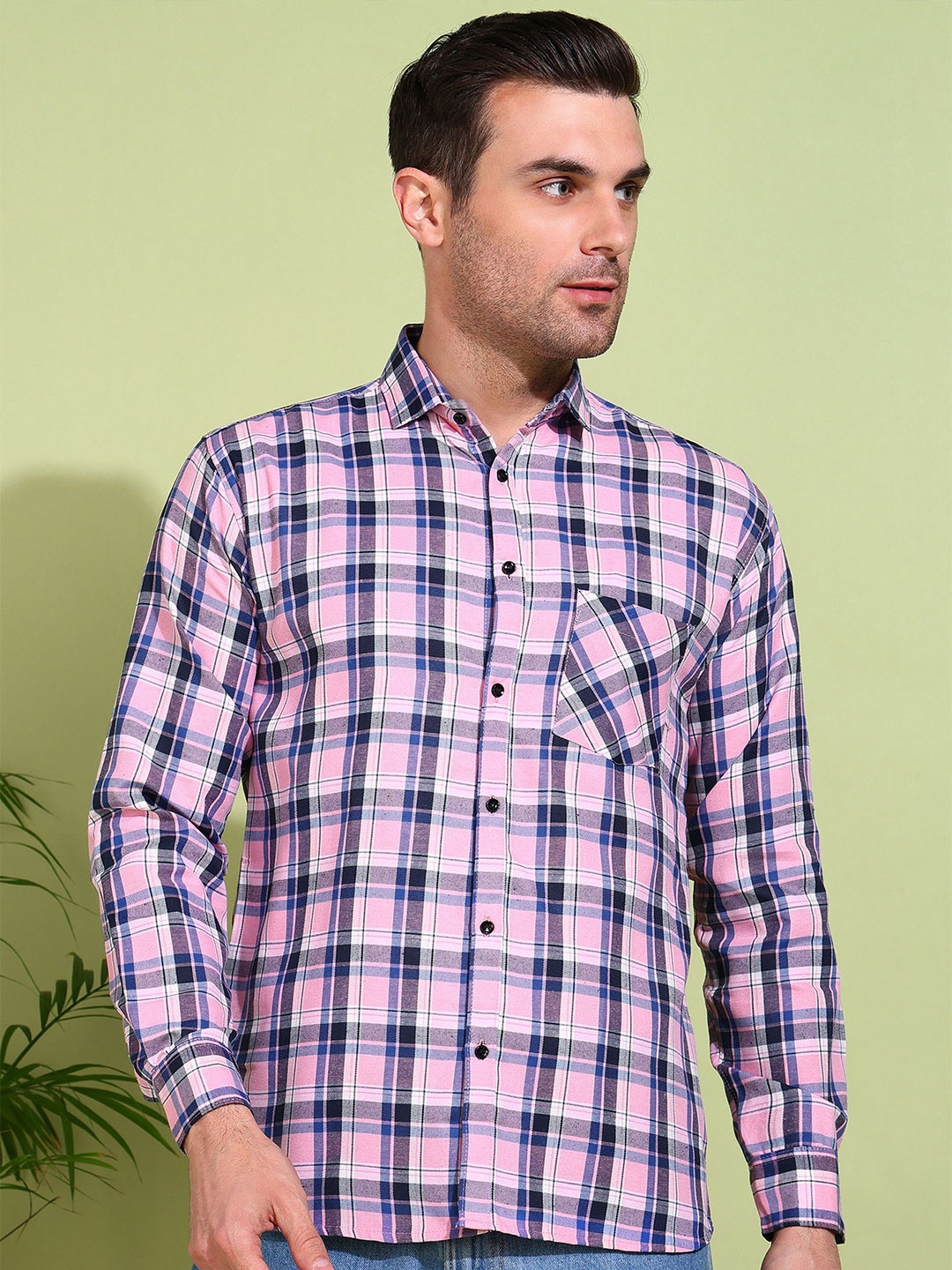 

Metronaut Men Classic Tartan Checks Opaque Checked Casual Shirt, Multi