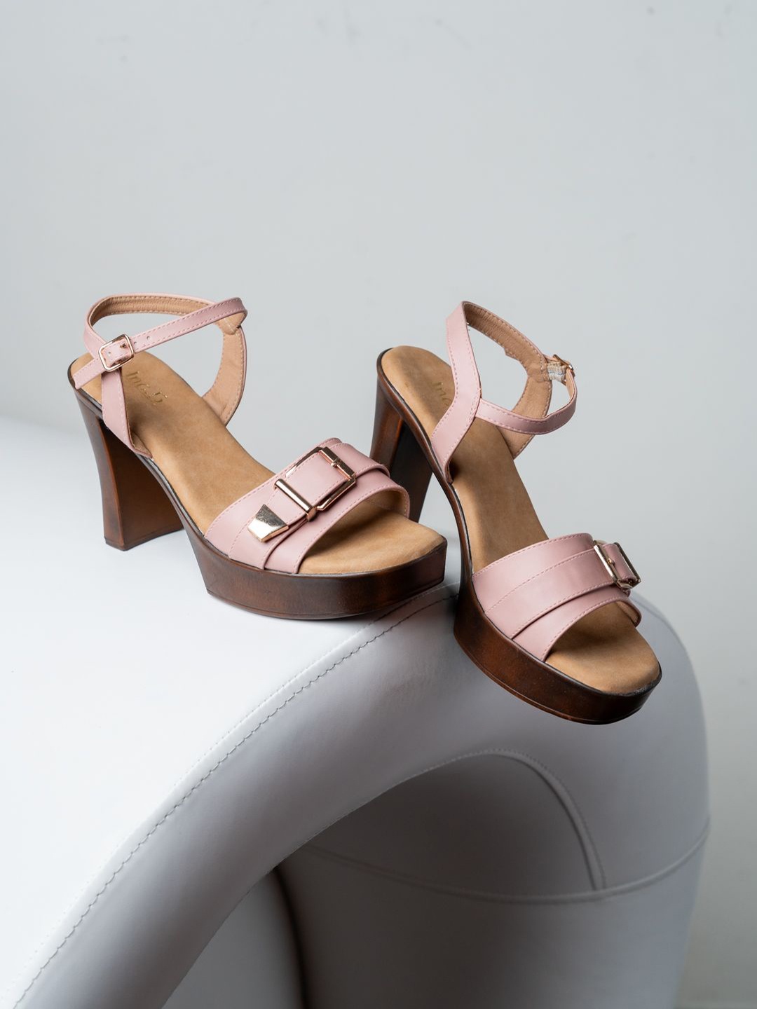 

Inc 5 Party High-Top Block Sandals with Bows, Peach