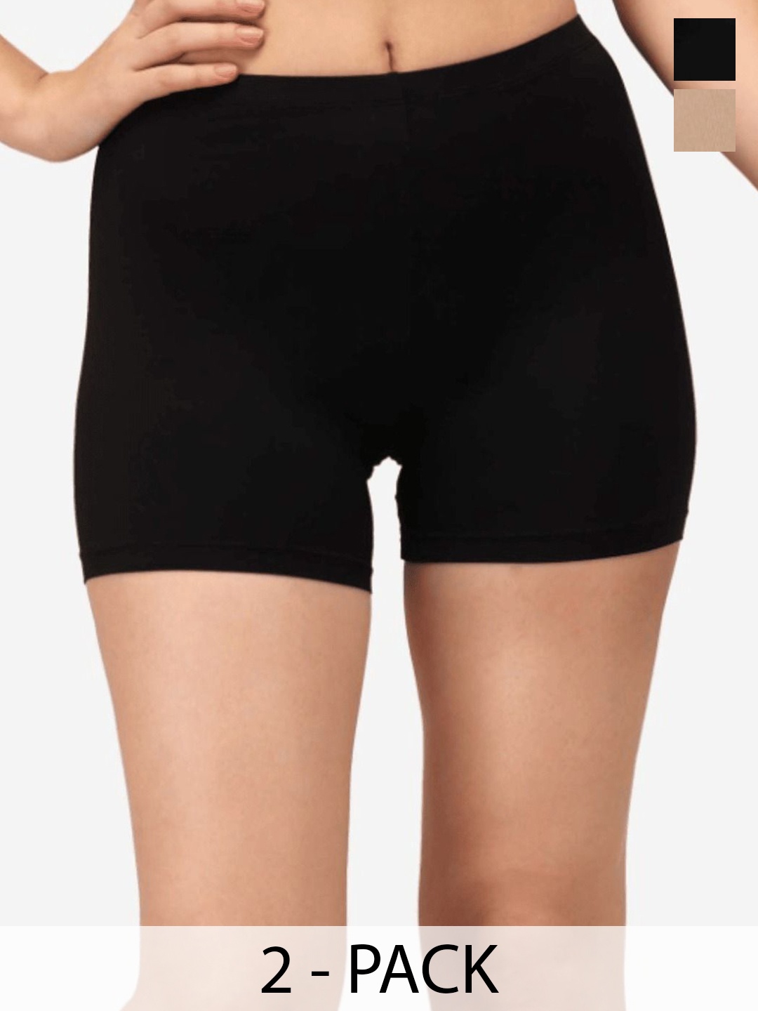 

HOT BEES Women Skinny Fit High-Rise Cycling Sports Shorts, Assorted