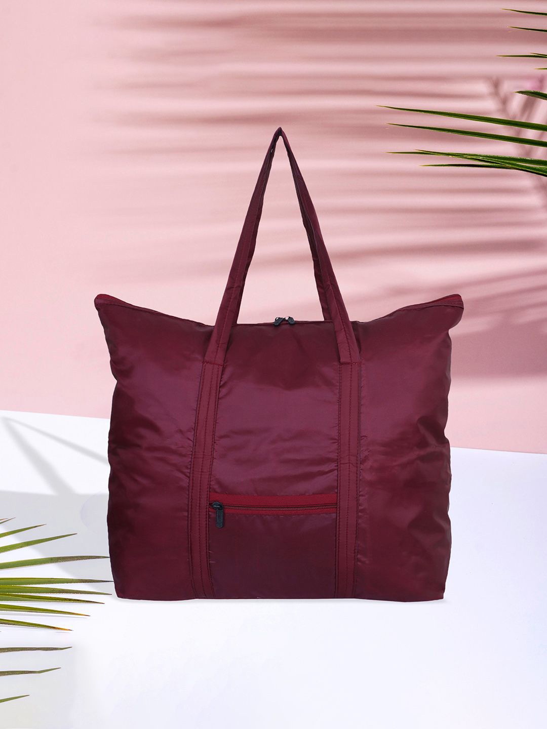 

Kuber Industries Textured Shopper Shoulder Bag, Maroon