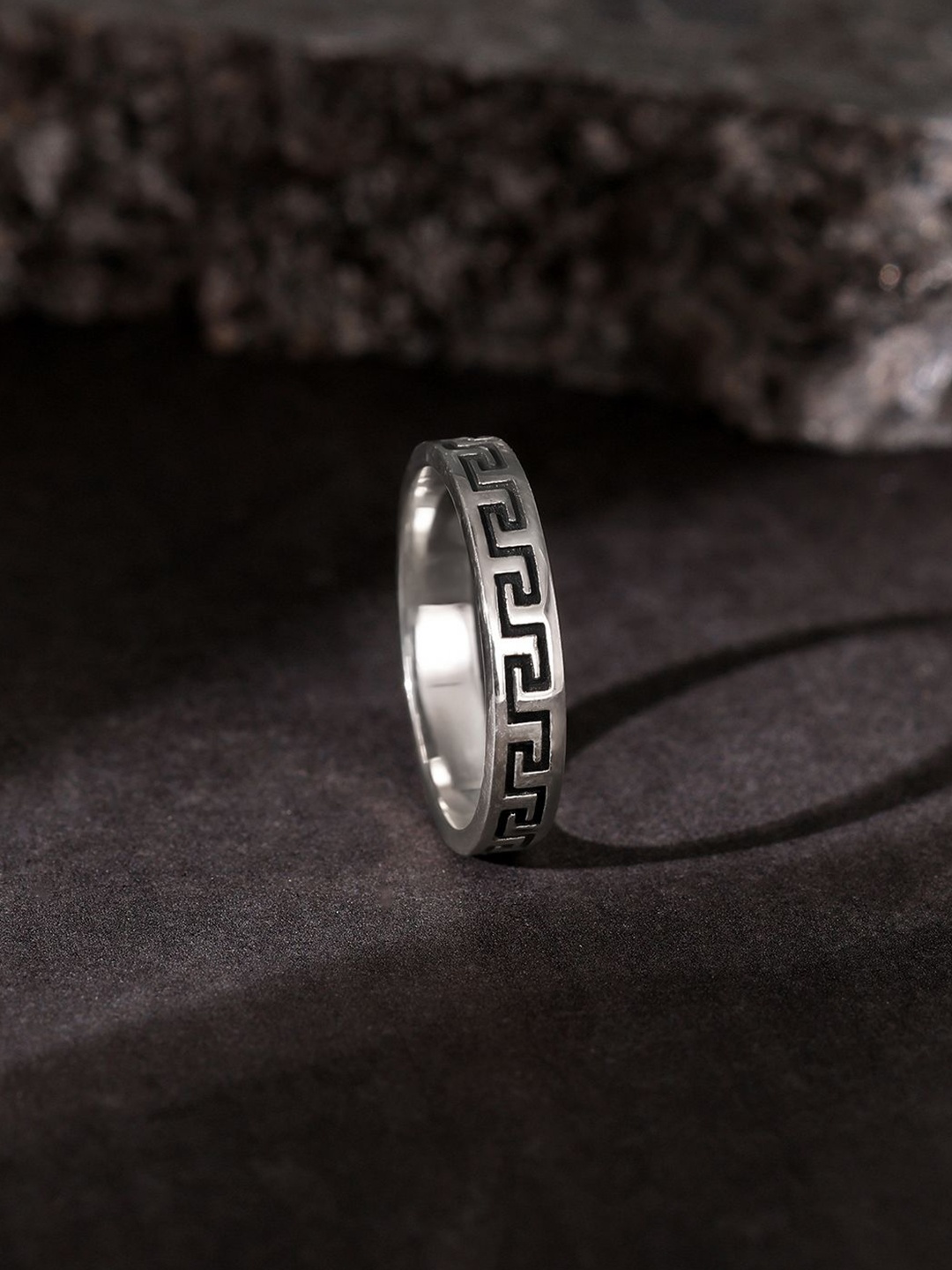 

GIVA 925 Silver Oxidised Mystique Ring For Him