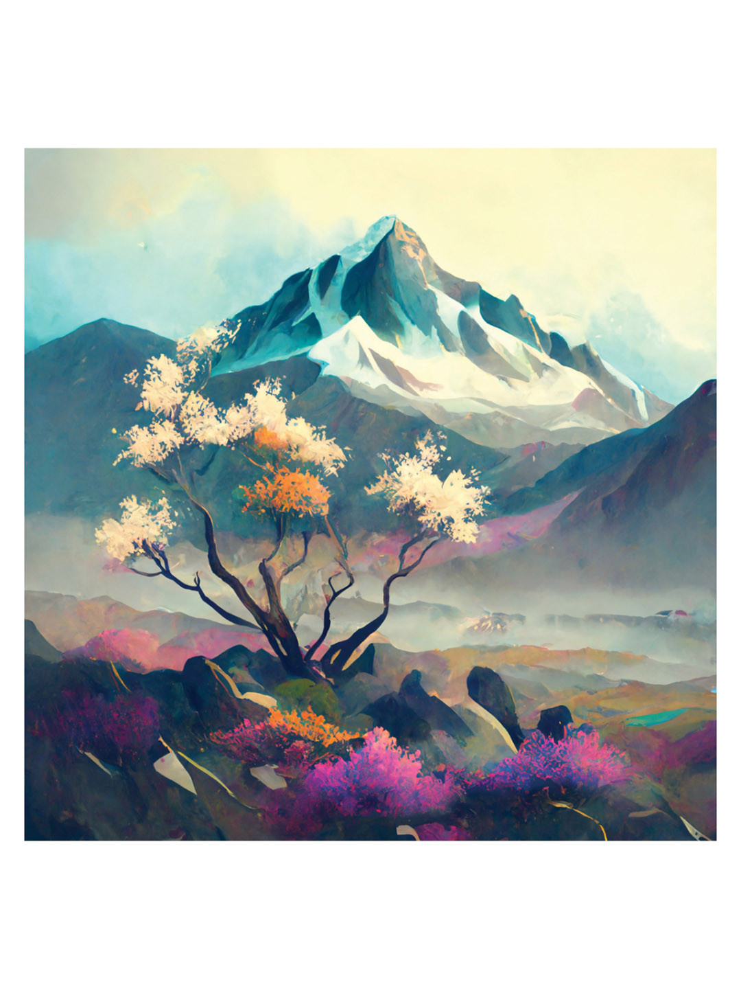 

CVANU Blue & Beige Canvas Wall Paintings