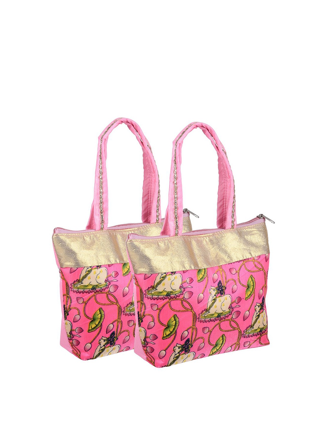 

Kuber Industries Shopper Shoulder Bag with Tasselled, Pink