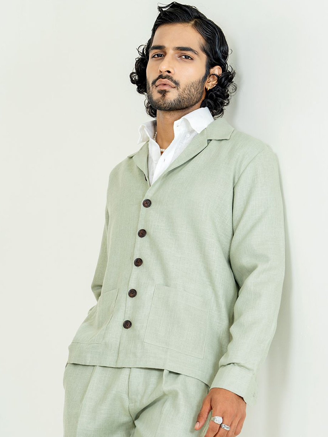 

Tistabene Men Opaque Casual Shirt, Green