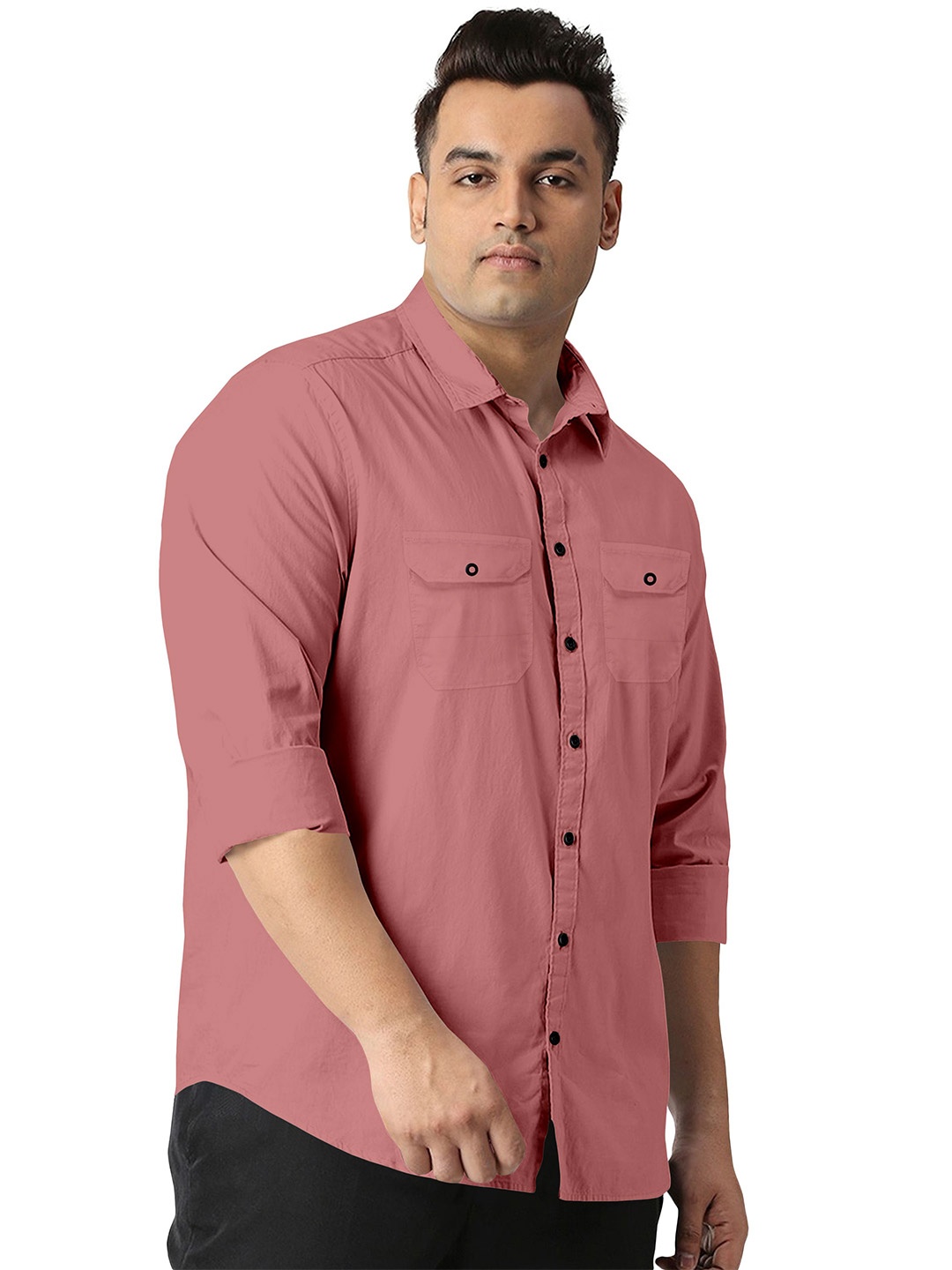 

Aloof Men Classic Opaque Casual Shirt, Pink