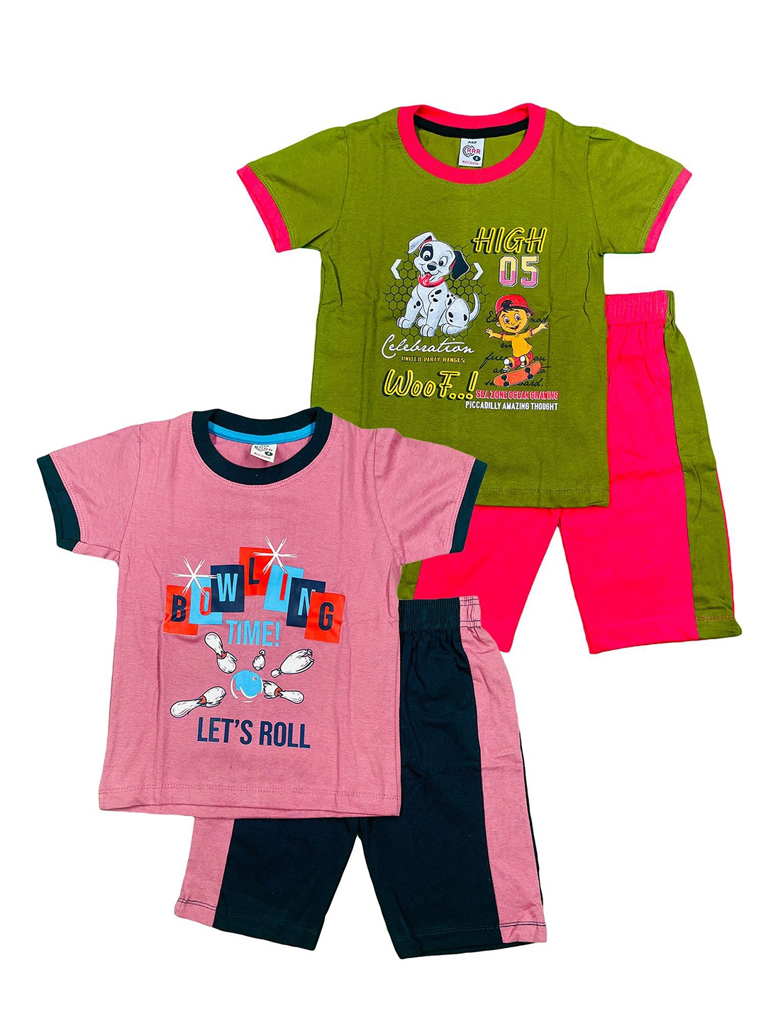 

Peerless Wear Boys Printed T-shirt with Shorts, Pink