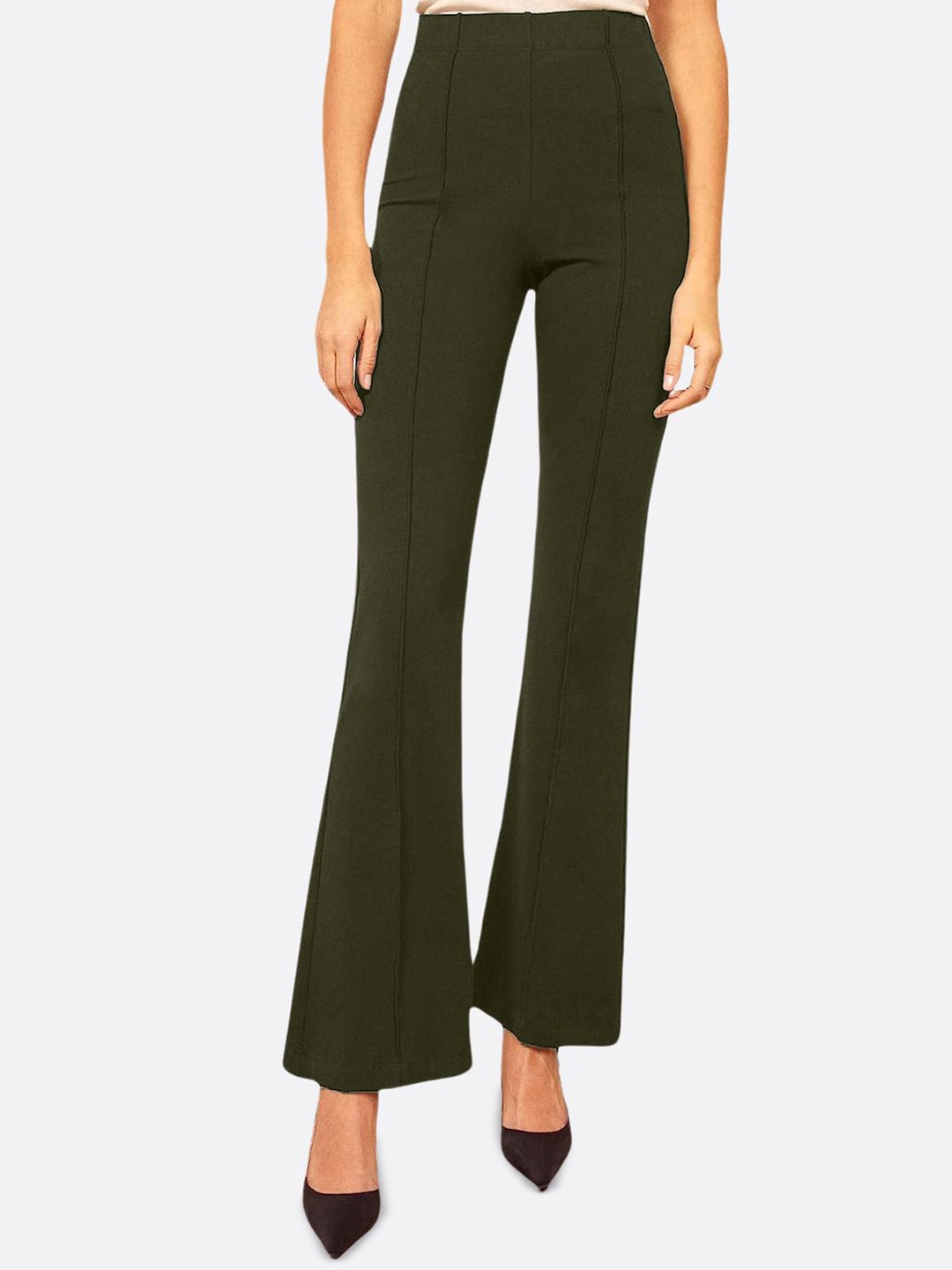 

CORSICA Women High-Rise Trousers, Olive