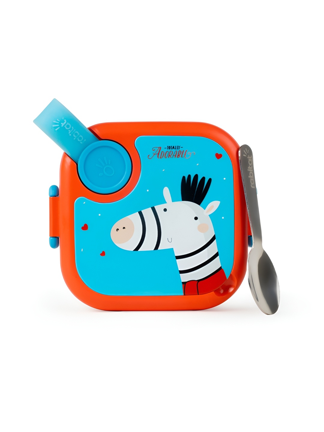 

Rabitat Lunchmate Mini Blue & Red Printed Stainless Steel Easy to Clean Lunch Box 500ml