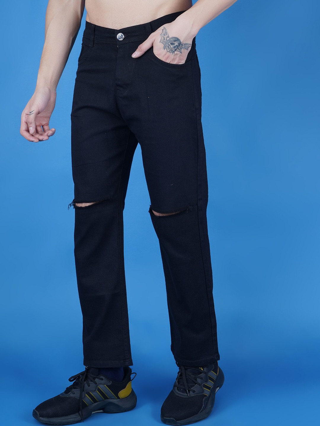 

Moda Rapido Men Classic Boyfriend Fit Stretchable Jeans, Black