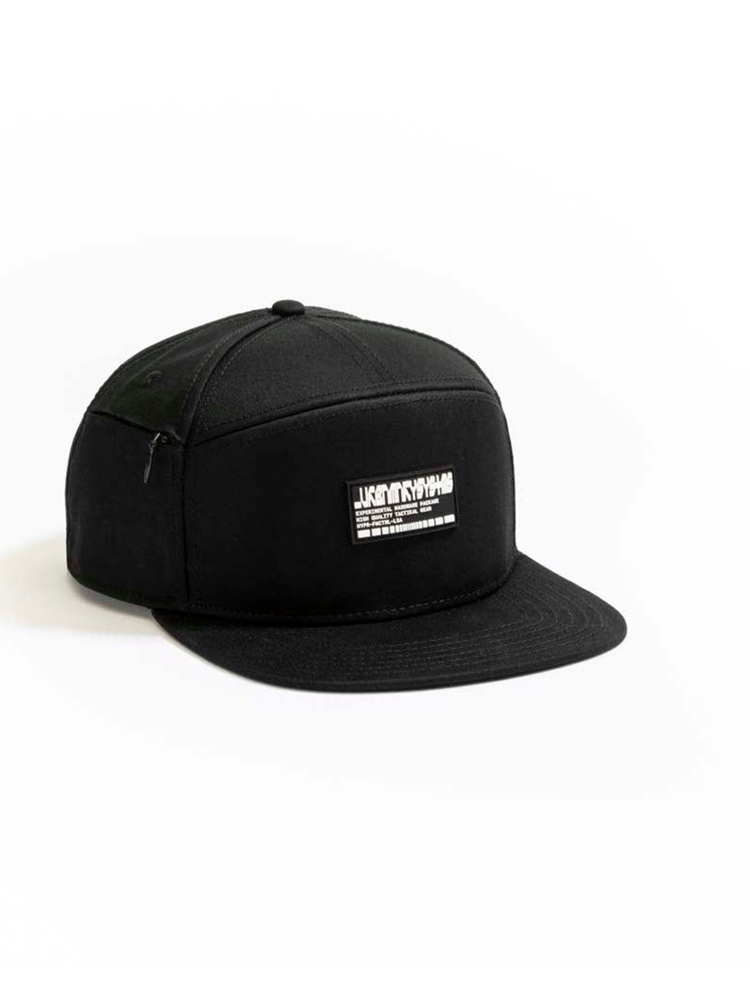 

Urban Monkey Unisex Stash Pocket Snapback Cap, Black