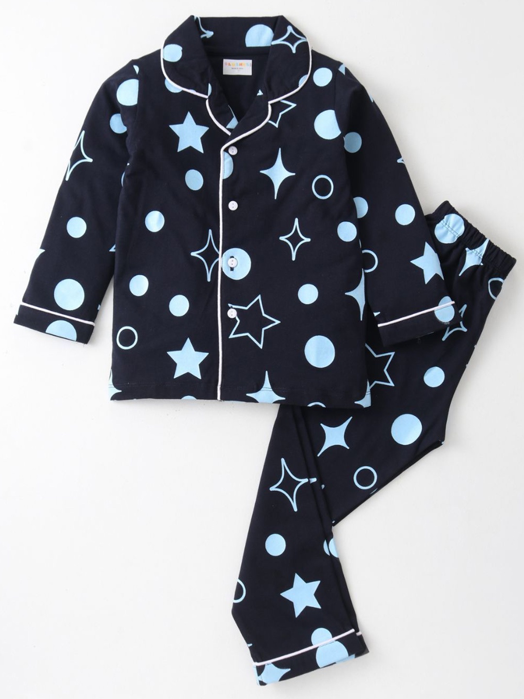 

BLUSHES Unisex Kids Shirt with Pyjamas, Navy blue