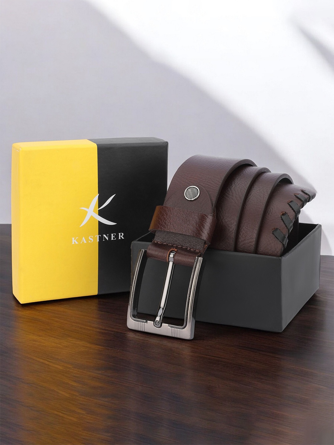 

Kastner Men Leather Belt, Brown
