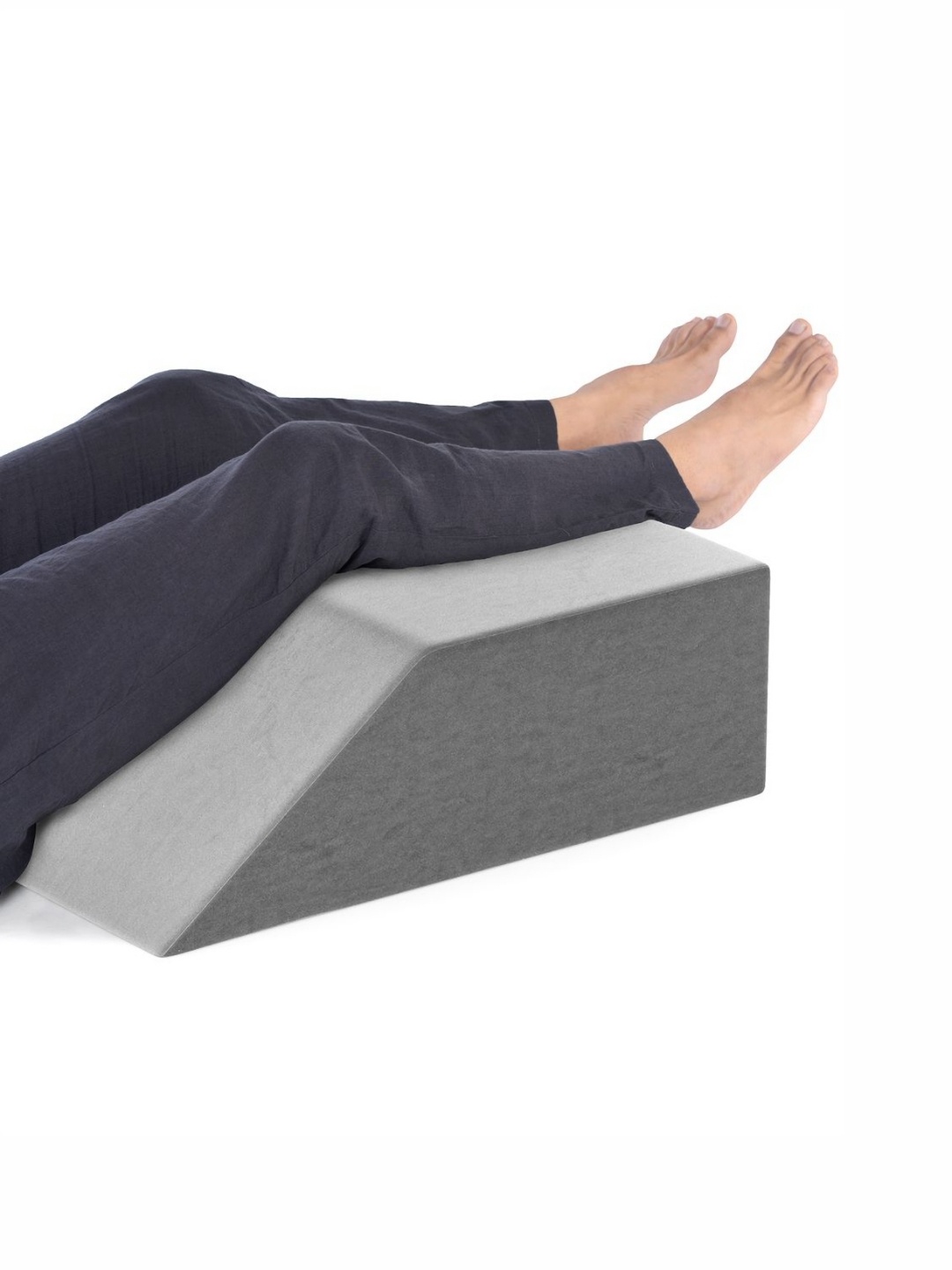 

HOSPIKART Grey Faux Velvet Breathable Therapedic Pillow