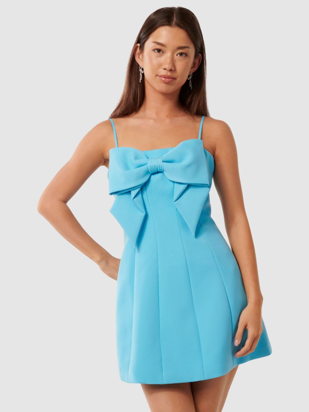 

Forever New Fit & Flare Mini Dress, Blue