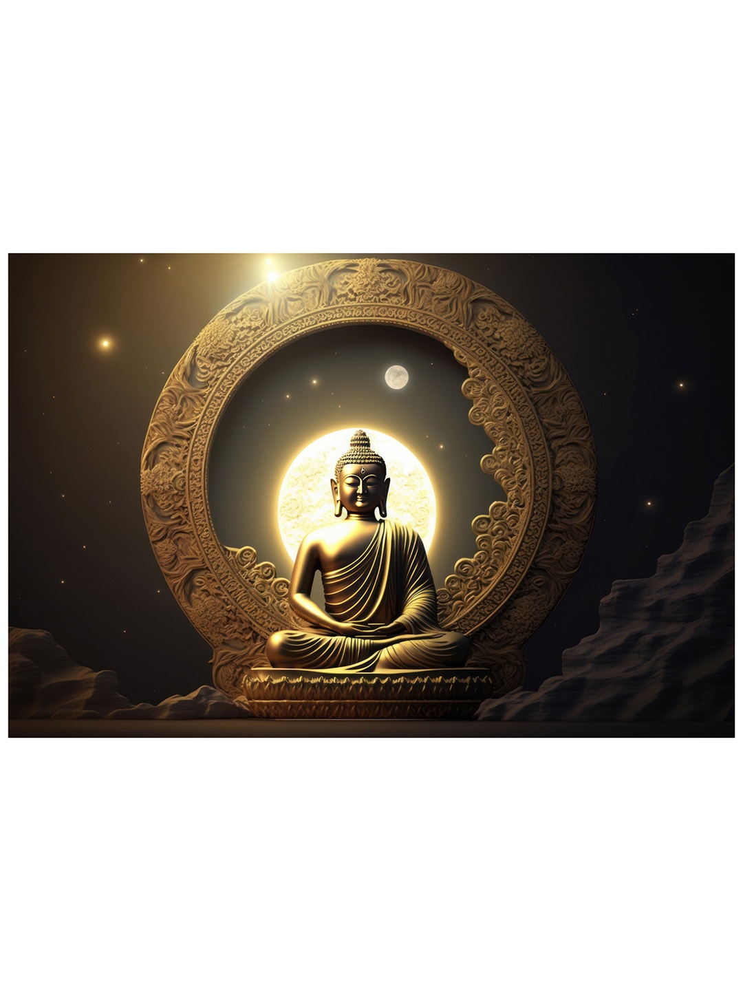 

CVANU Beige Religious Canvas Painting Wall Art