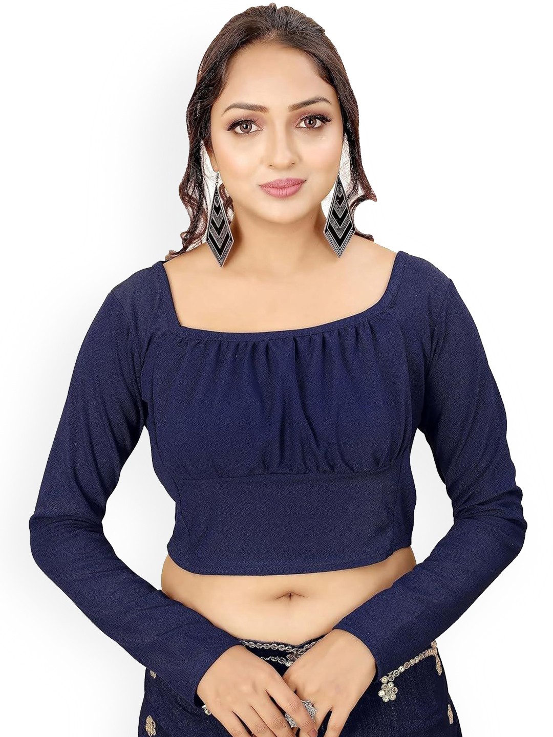 

BAESD Saree Blouse, Navy blue