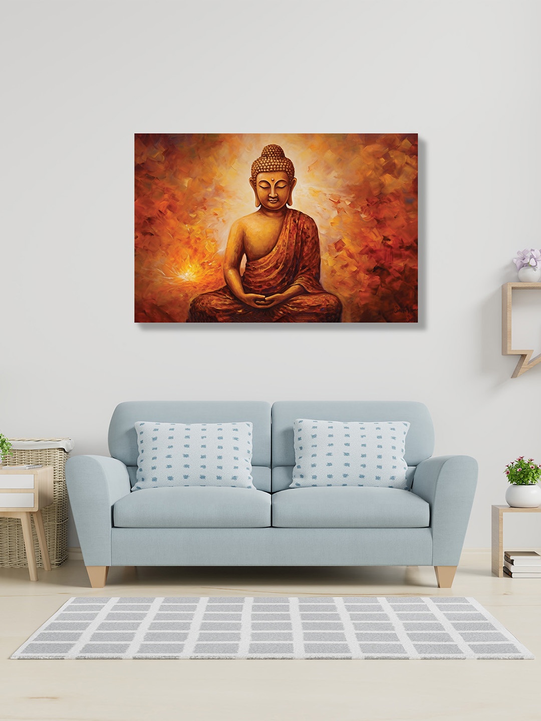 

CVANU Orange Canvas Religious Paintings Wall Art