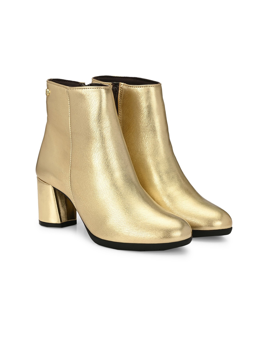 

Delize Women Block-Heeled Regular Boots, Gold