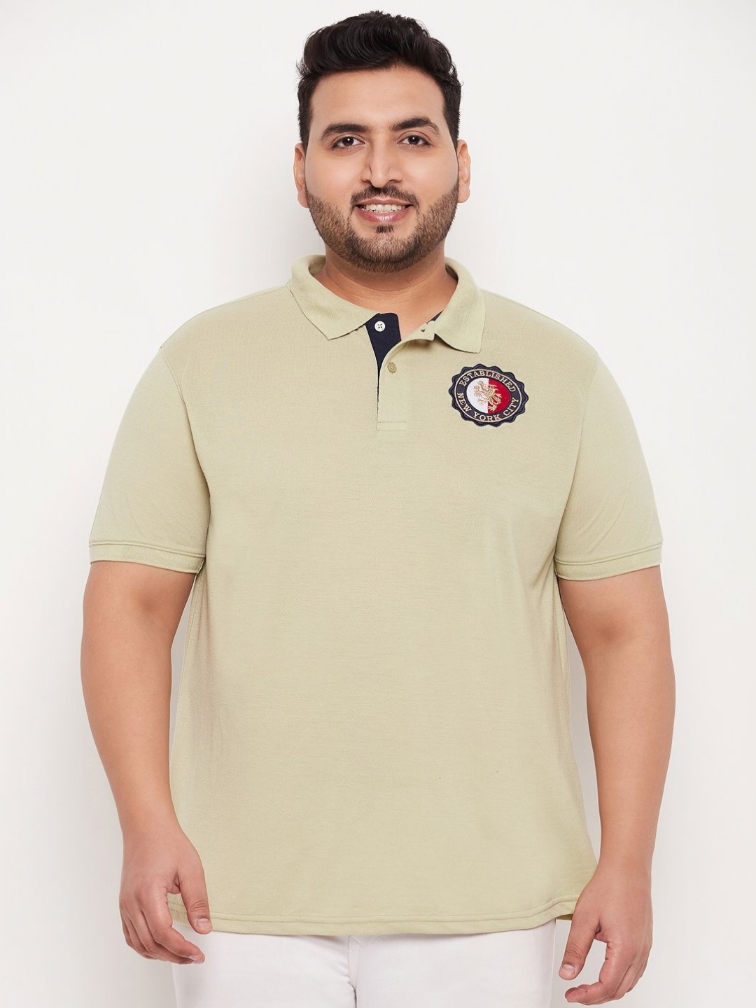 

XFOX Men Polo Collar T-shirt, Sea green