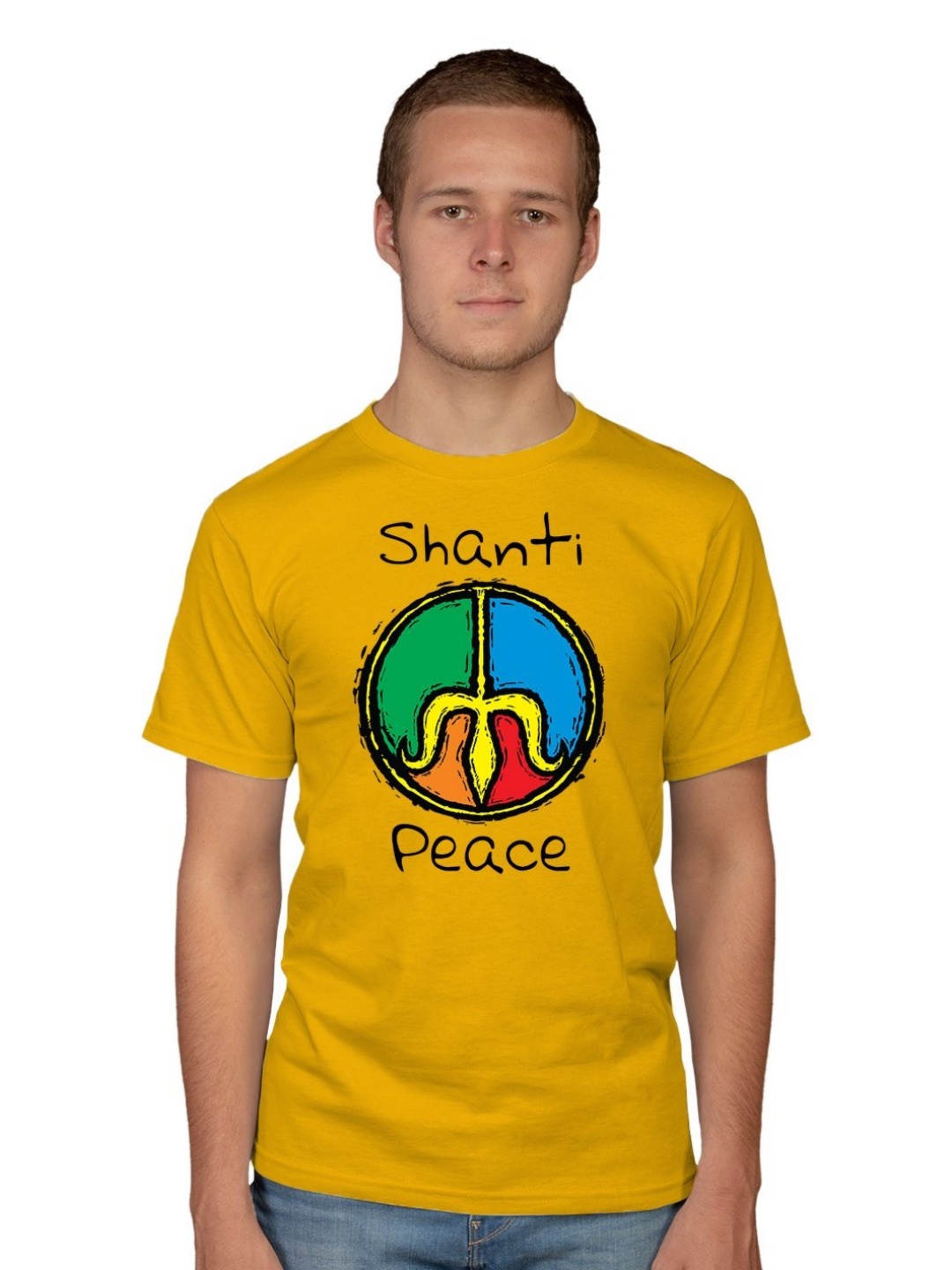 

Tantra Men Printed T-shirt, Yellow