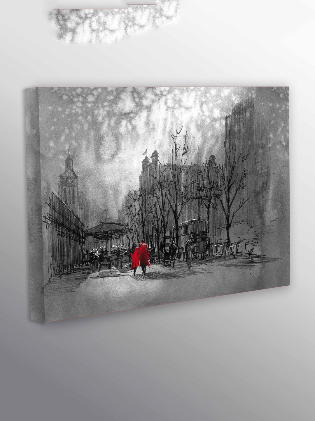 

CVANU Black & Red Canvas Painting Wall Art