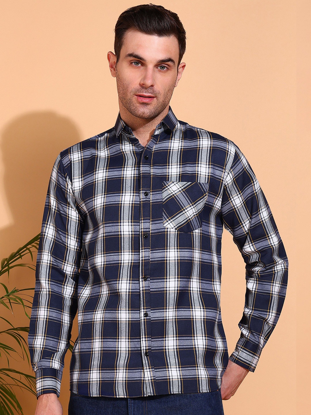 

Metronaut Men Classic Tartan Checks Opaque Checked Casual Shirt, Multi