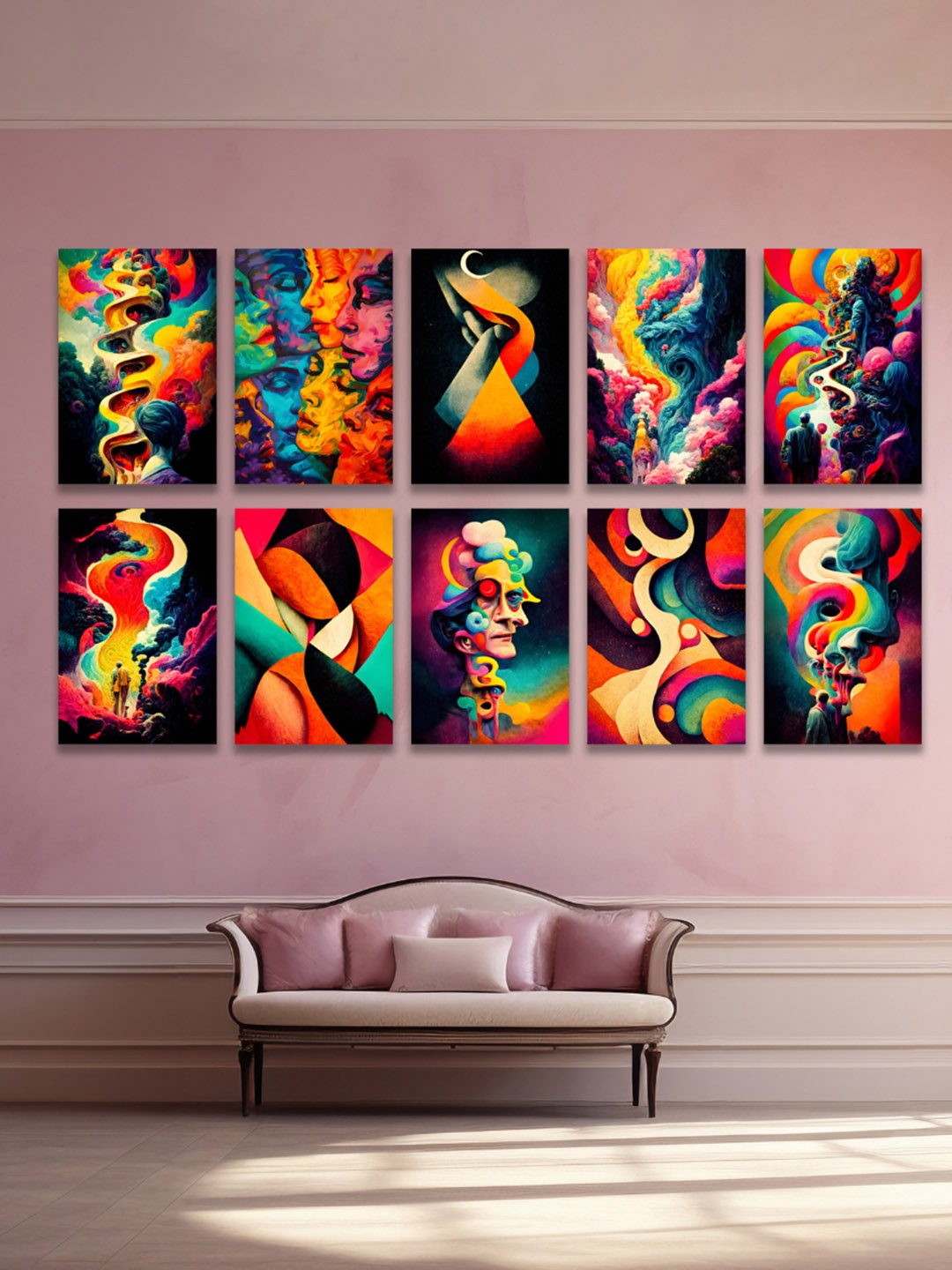 

CVANU Orange And Blue 10 Piece Paper Wall Core