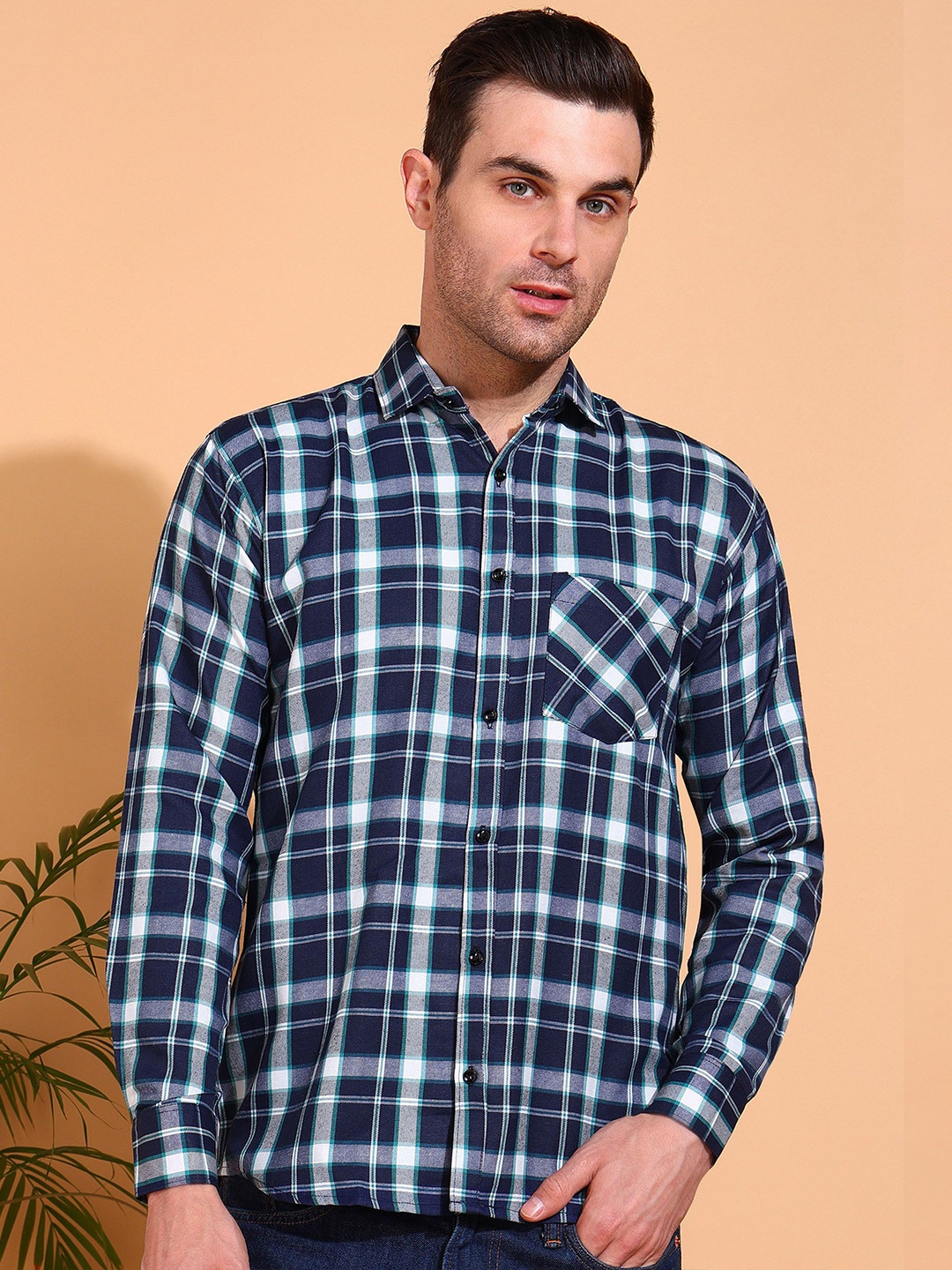 

Metronaut Men Classic Tartan Checks Opaque Checked Casual Shirt, Multi