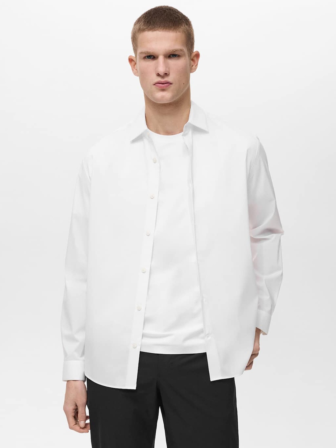 

MANGO MAN Comfort Non-Iron Casual Shirt, White