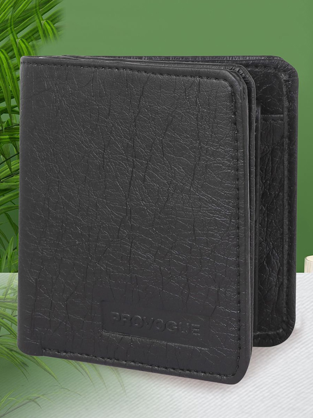 

Provogue Men PU Two Fold Wallet, Black