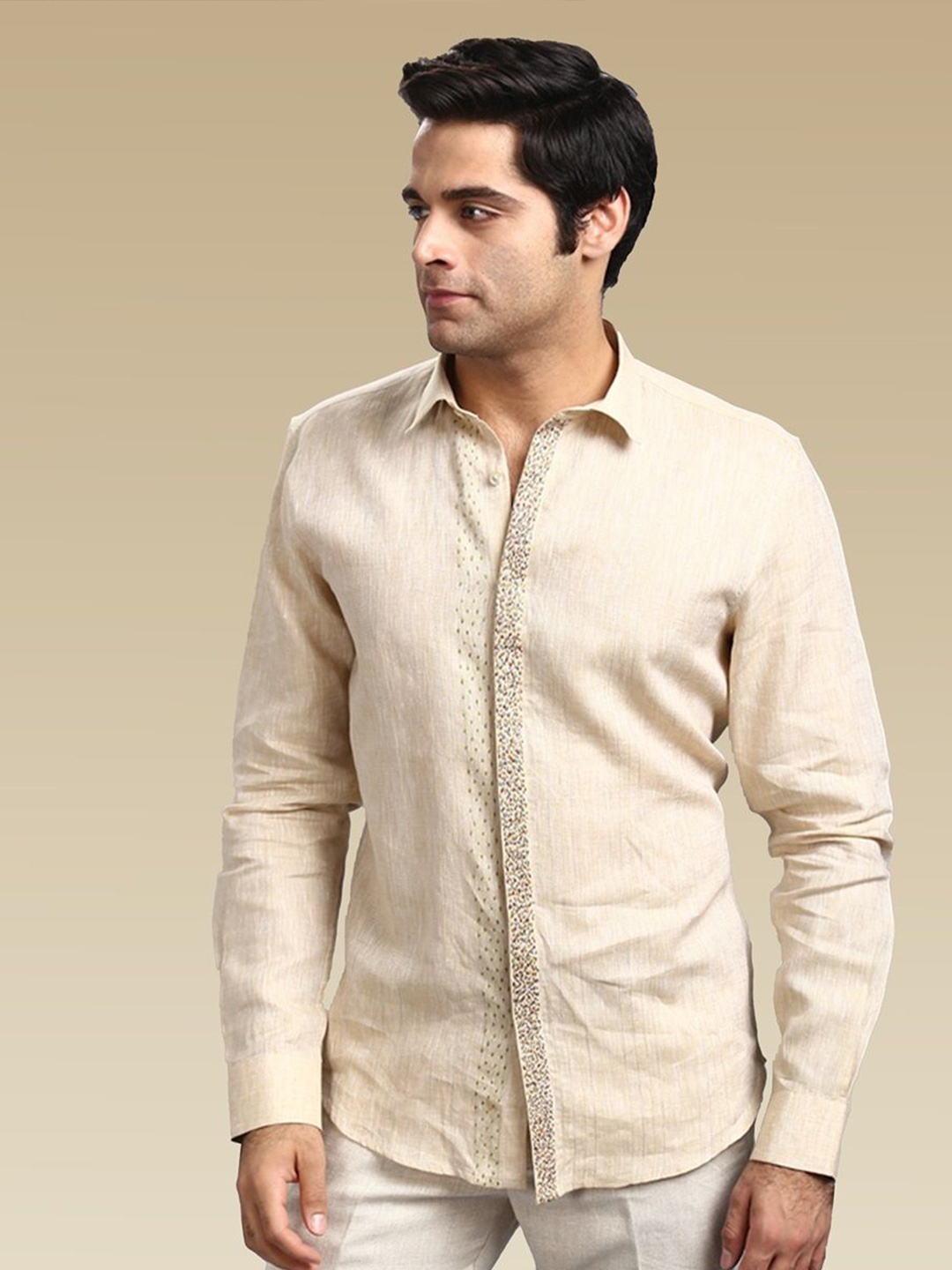 

ASUKA Men Opaque Casual Shirt, Brown