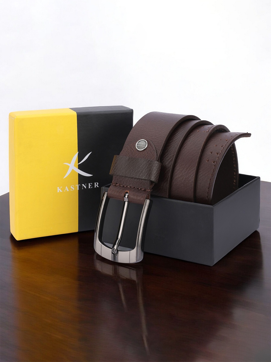 

Kastner Men Leather Belt, Brown