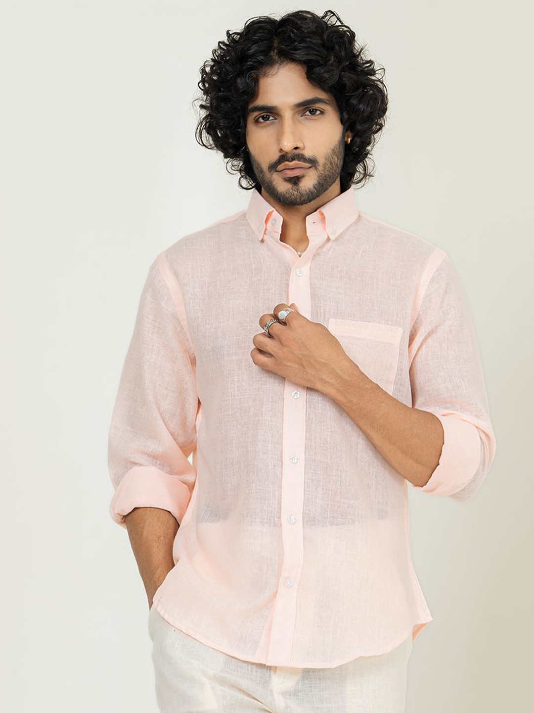 

Tistabene Men Opaque Casual Shirt, Pink