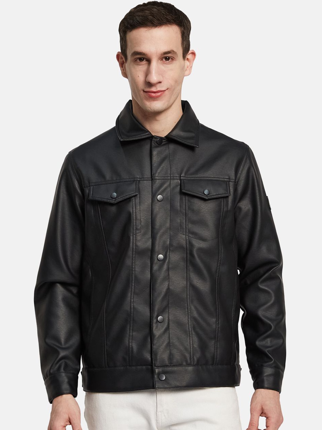 

METTLE Men Bomber Jacket, Black