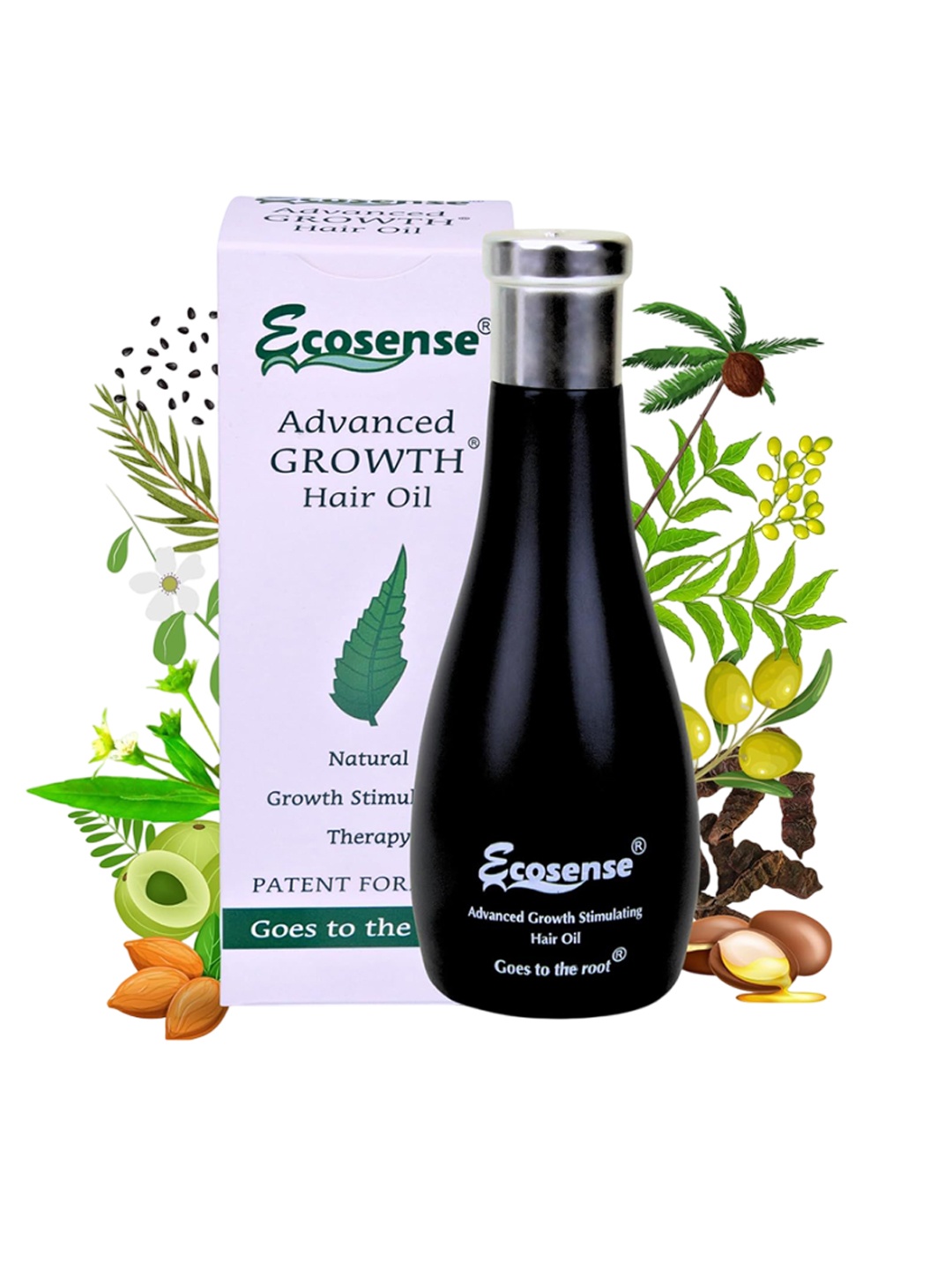 

ECOSENSE Advance Growth Stimulating Ayurvedic Hair Oil With Neem & Amla - 100 ml, Black