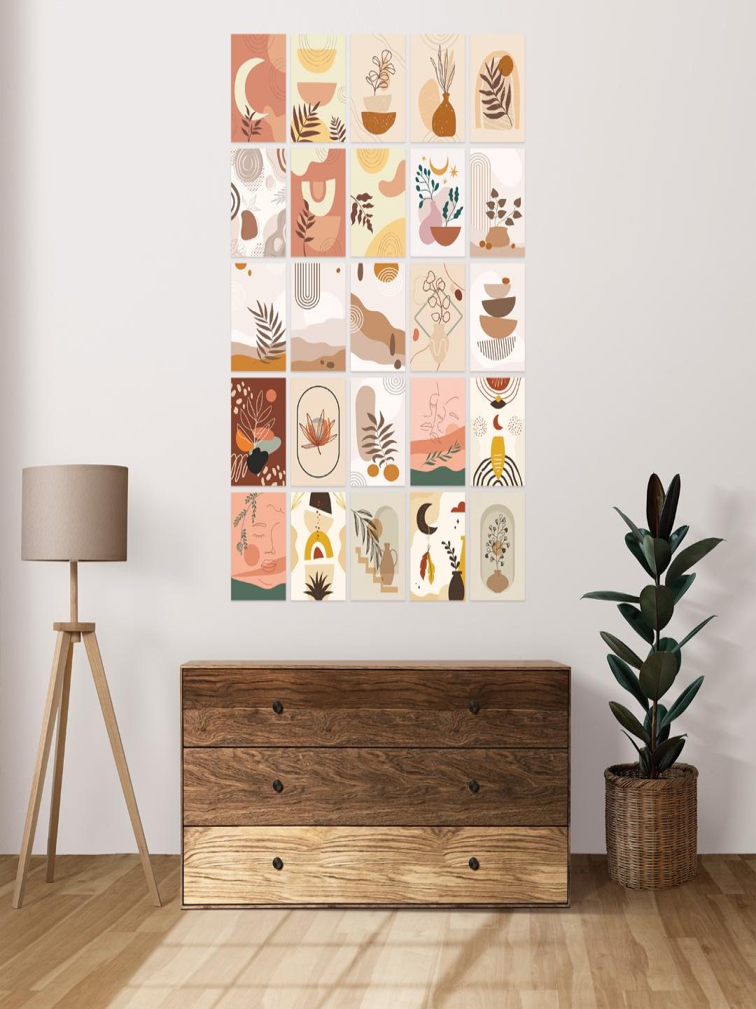 

CVANU Multicoloured 25 Pieces Paper Wall Core, Multi