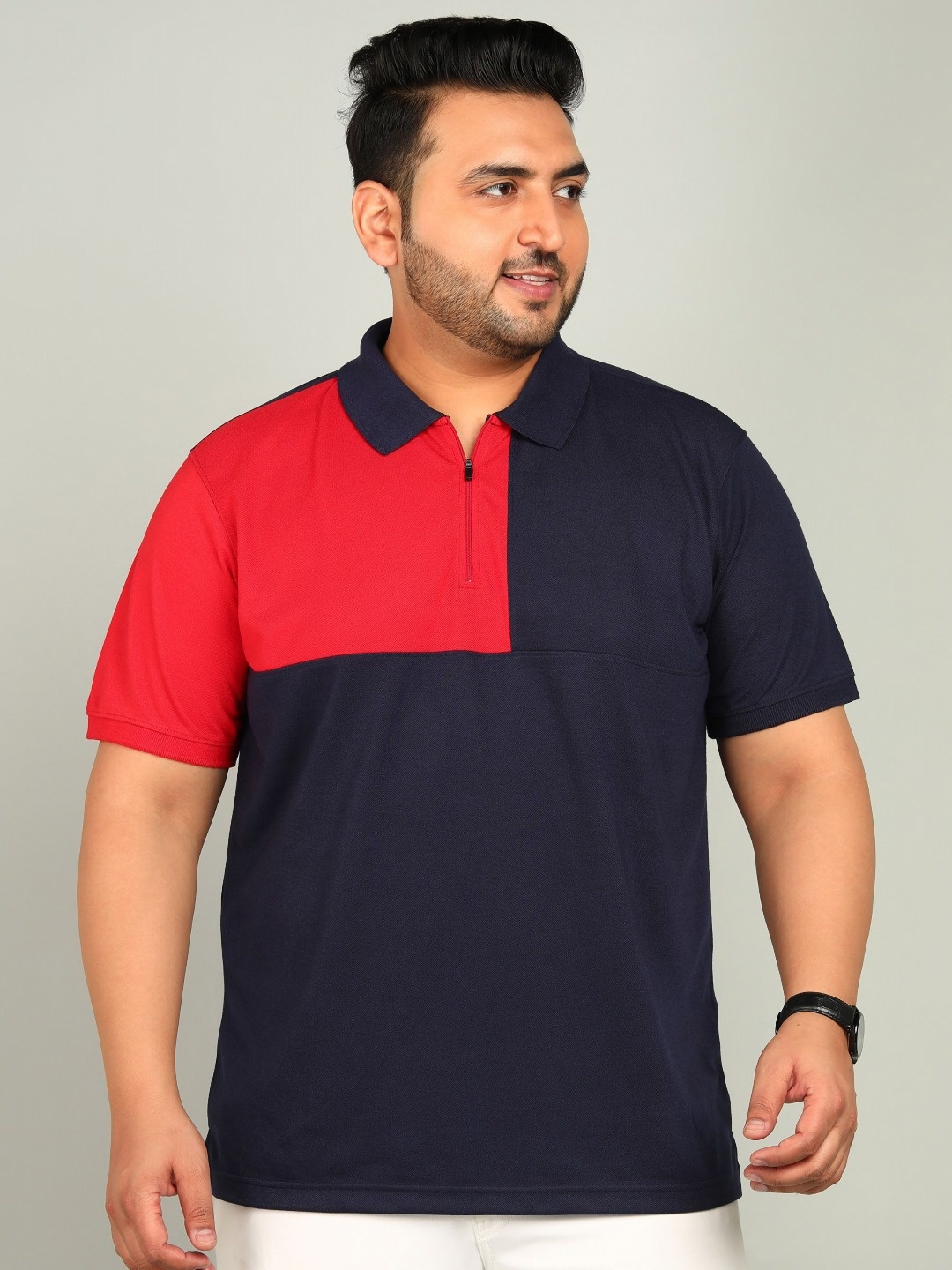 

XFOX Men Colourblocked Polo Collar T-shirt, Multi