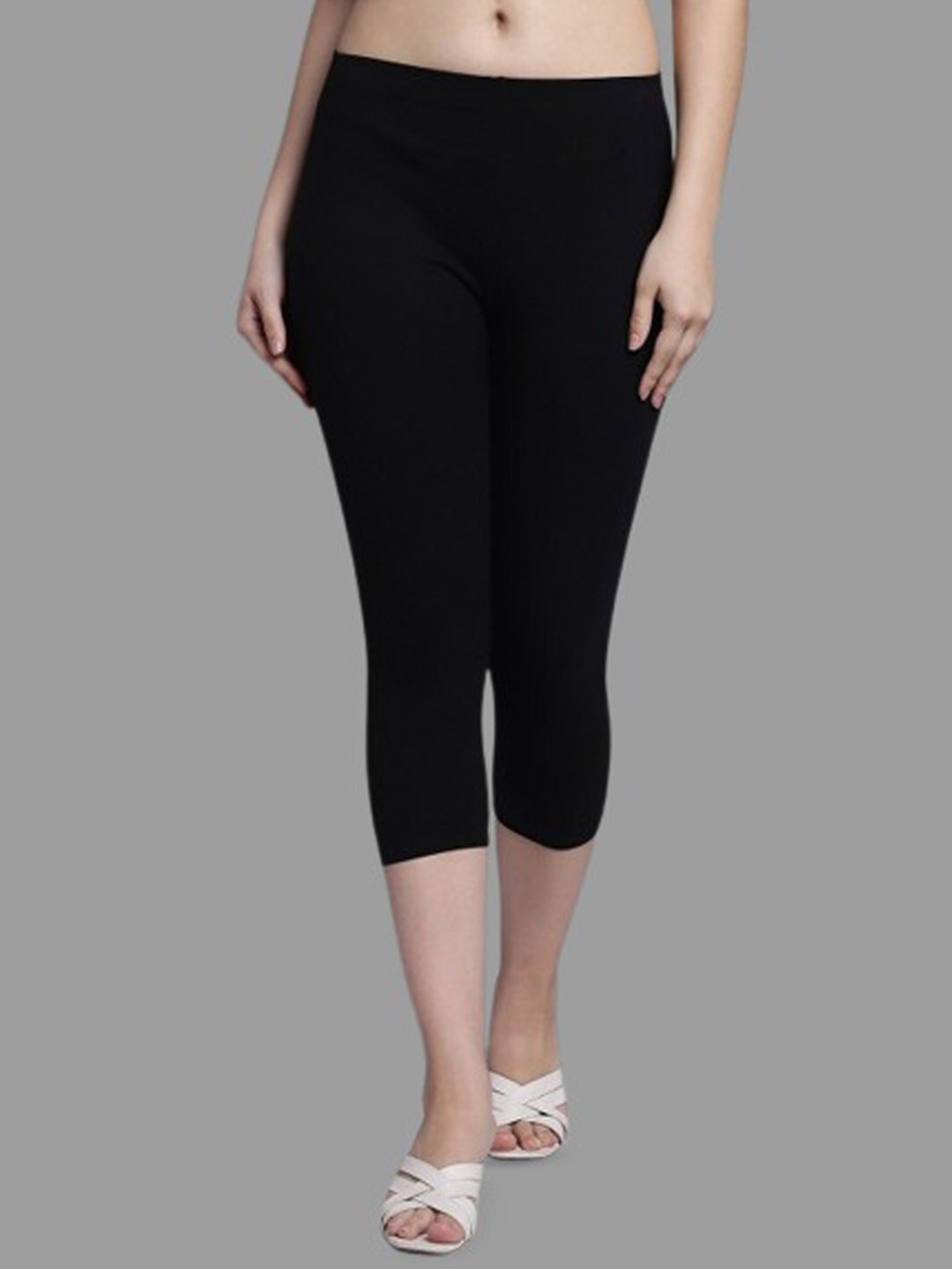 

Trend Level Three-Fourth Length Leggings, Black